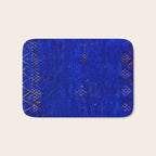 -A5- Royal Calm Blue Bohemian Moroccan Artwork. Bath Mat Gallery Image 1