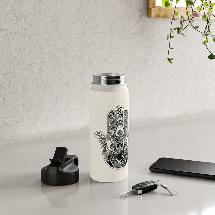 Hamsa Hand Avocado Water Bottle Gallery Image 5