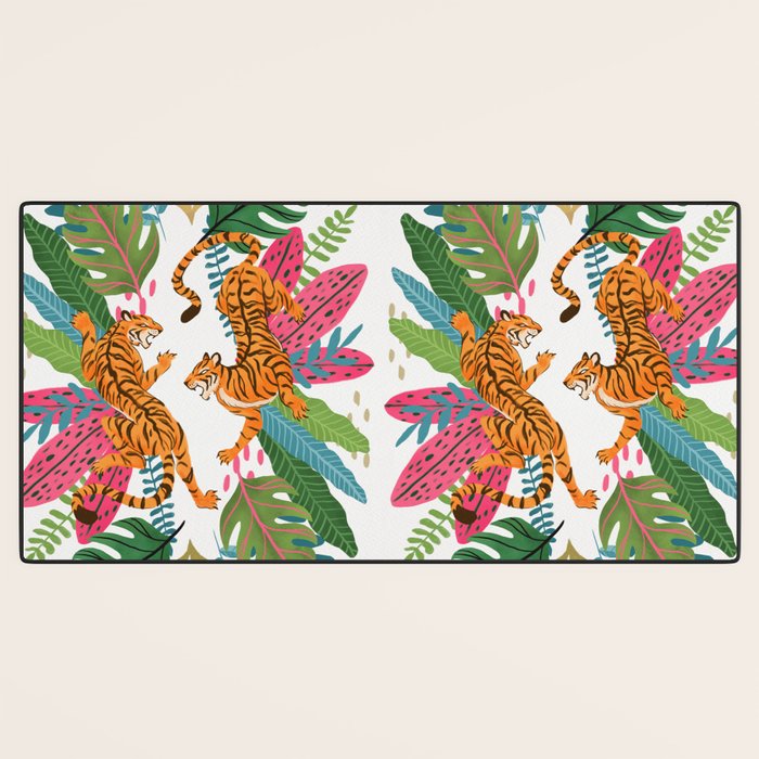 Wild Jungle Tigers Desk Mat Gallery Image 3