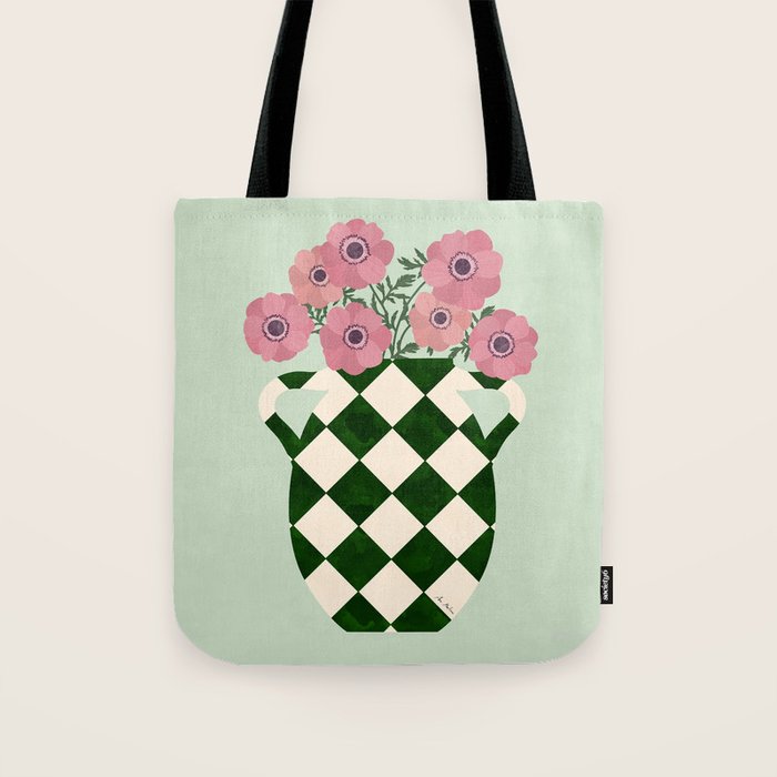 Anemones and vase Tote Bag Gallery Image 1