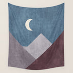 LANDSHAPES / Mountains - Night Wall Tapestry Gallery Image 4