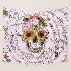 Circle Of Life Skullw Wall Tapestry Gallery Image 4