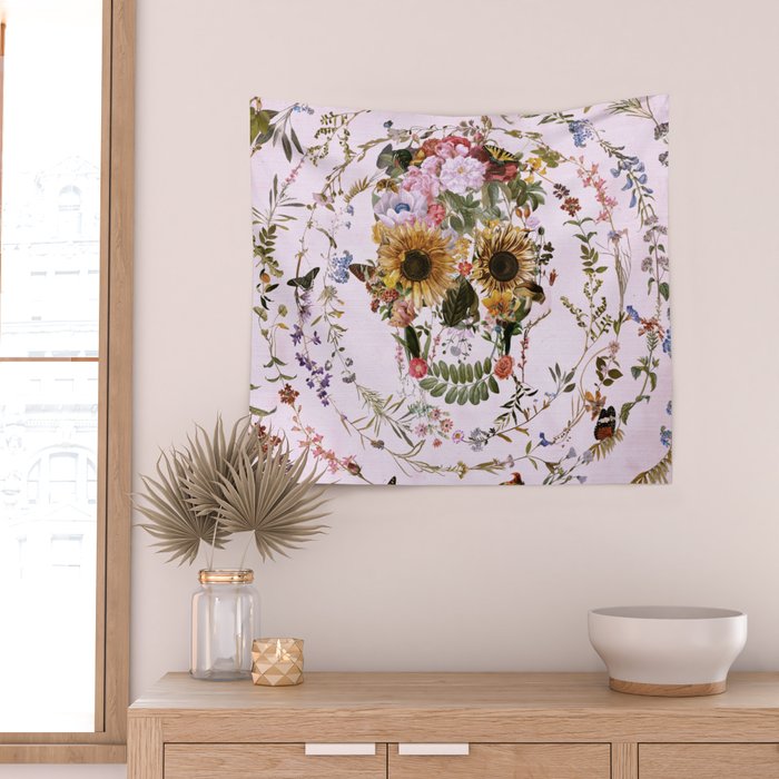 Circle Of Life Skullw Wall Tapestry Gallery Image 2