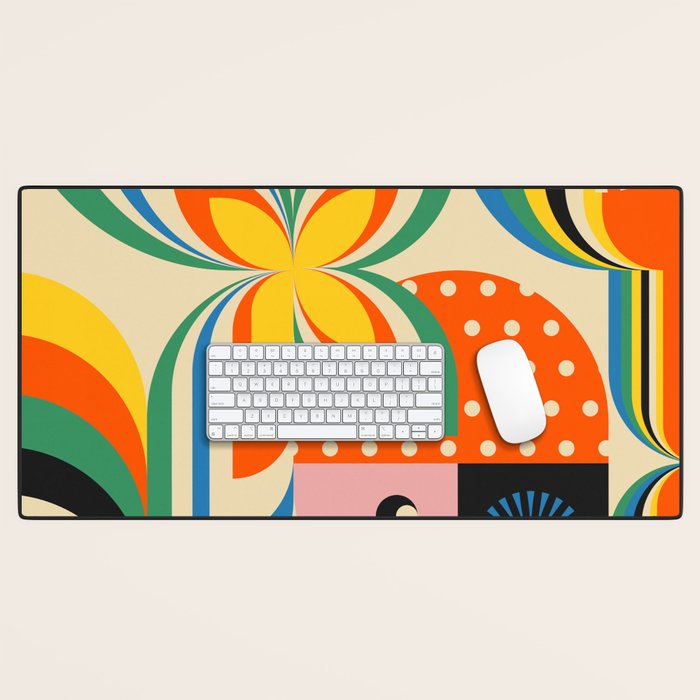 Colorful Flower Girl Desk Mat Gallery Image 1