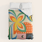 Colorful Flower Girl Duvet Cover Gallery Image 6