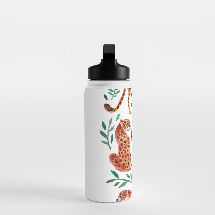 Cheetah Collection - Orange & Green Palette Water Bottle Gallery Image 3