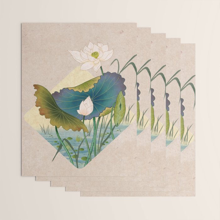 lotursflowers C : Minhwa-Korean traditional/folk art Wrapping Paper Gallery Image 3