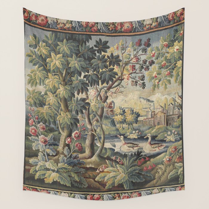 Antique Aubusson French Verdure Tapestry Wall Tapestry Gallery Image 4