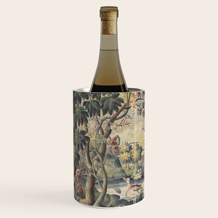 Antique Aubusson French Verdure Tapestry Wine Chiller Gallery Image 1