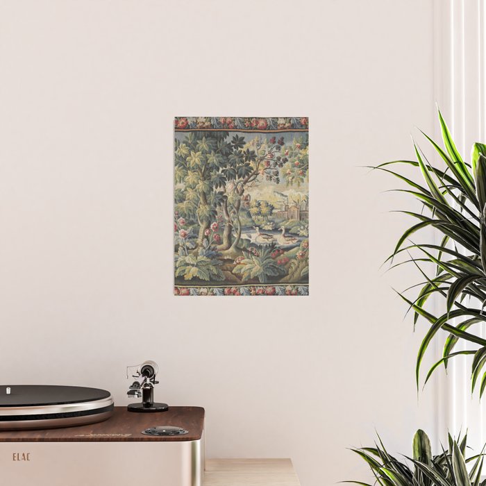 Antique Aubusson French Verdure Tapestry Poster Gallery Image 2