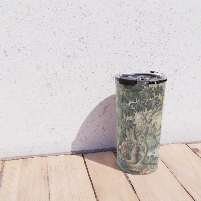 Antique Aubusson French Verdure Tapestry Travel Mug Gallery Image 4