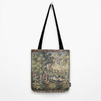 Antique Aubusson French Verdure Tapestry Tote Bag Gallery Image 2