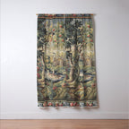 Antique Aubusson French Verdure Tapestry Window Curtain Gallery Image 3