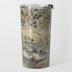 Antique Aubusson French Verdure Tapestry Travel Mug Gallery Image 2