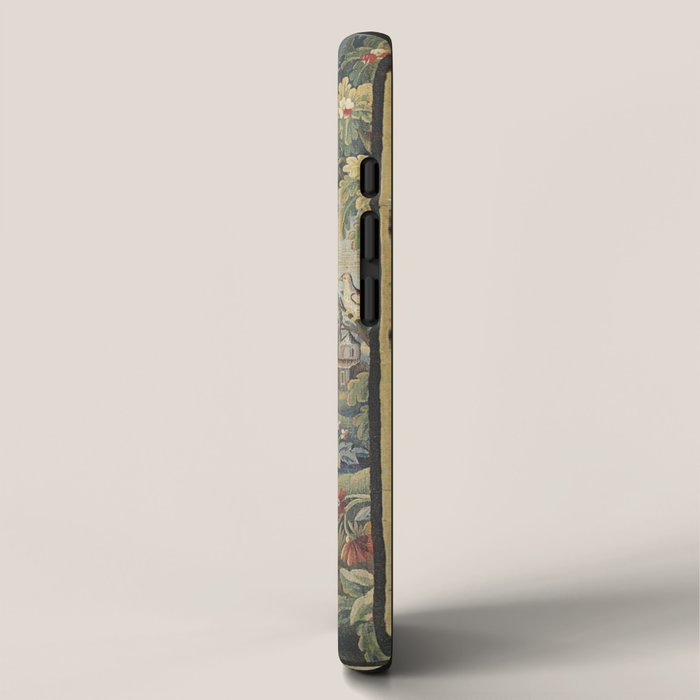 Antique Aubusson French Verdure Tapestry iPhone Case Gallery Image 2