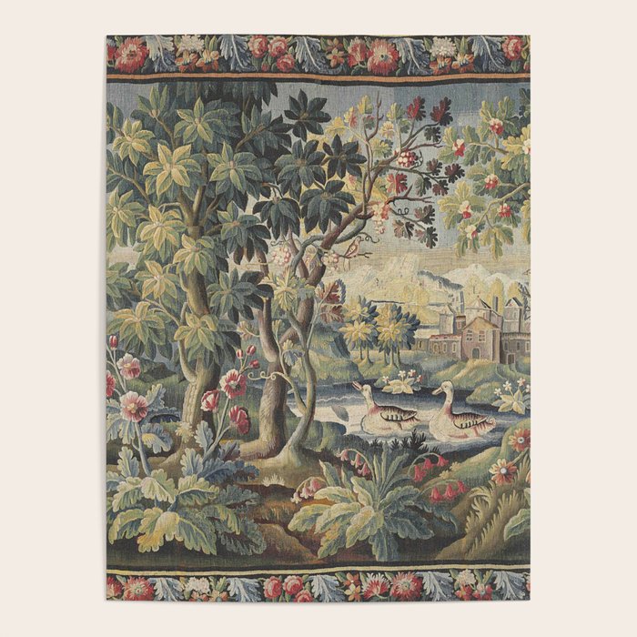 Antique Aubusson French Verdure Tapestry Poster Gallery Image 4