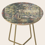 Antique Aubusson French Verdure Tapestry Side Table Gallery Image 2