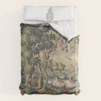 Antique Aubusson French Verdure Tapestry Duvet Cover Gallery Image 6