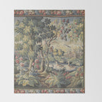 Antique Aubusson French Verdure Tapestry Throw Blanket Gallery Image 2