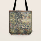 Antique Aubusson French Verdure Tapestry Tote Bag Gallery Image 1