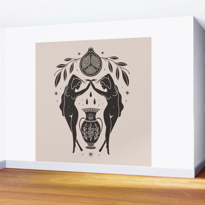 Persephone - Black Wall Mural Gallery Image 2