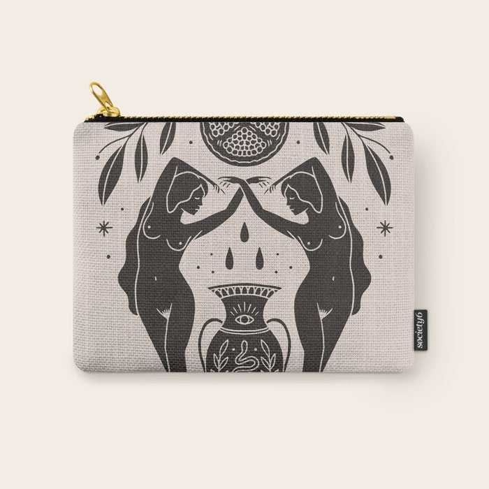 Persephone - Black Carry All Pouch Gallery Image 1