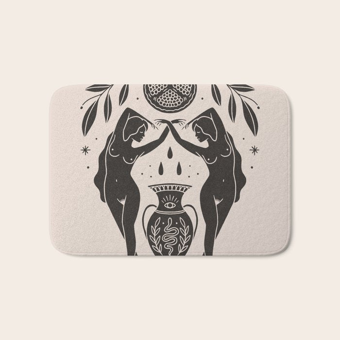 Persephone - Black Bath Mat Gallery Image 1