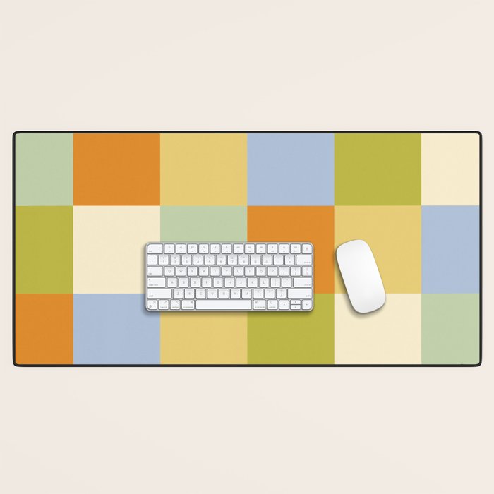 Bold Retro Checks Pattern - Large XXXVI Desk Mat Gallery Image 1
