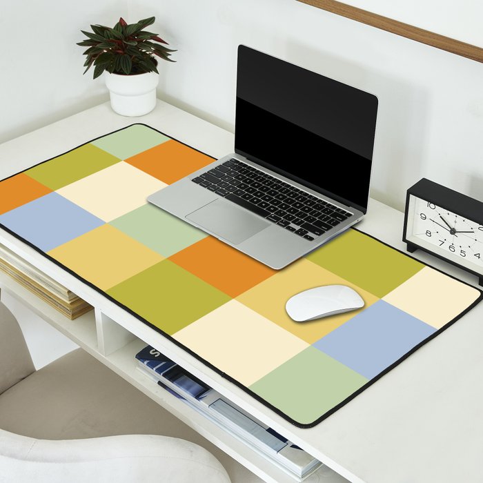 Bold Retro Checks Pattern - Large XXXVI Desk Mat Gallery Image 2