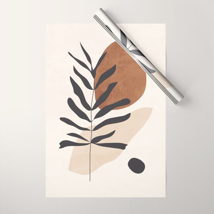 Abstract Art  Minimal Plant 12 Wrapping Paper Gallery Image 1