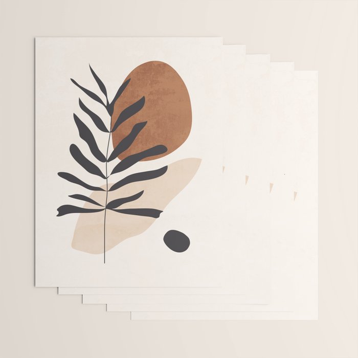 Abstract Art  Minimal Plant 12 Wrapping Paper Gallery Image 3