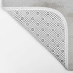 Sands of Time III - Neutral White Beige Gray Sandy Beach Ocean Gray Cloud Abstract Nature Painting Bath Mat Gallery Image 2