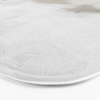Sands of Time III - Neutral White Beige Gray Sandy Beach Ocean Gray Cloud Abstract Nature Painting Bath Mat Gallery Image 3