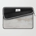 Sands of Time III - Neutral White Beige Gray Sandy Beach Ocean Gray Cloud Abstract Nature Painting Laptop Sleeve Gallery Image 2
