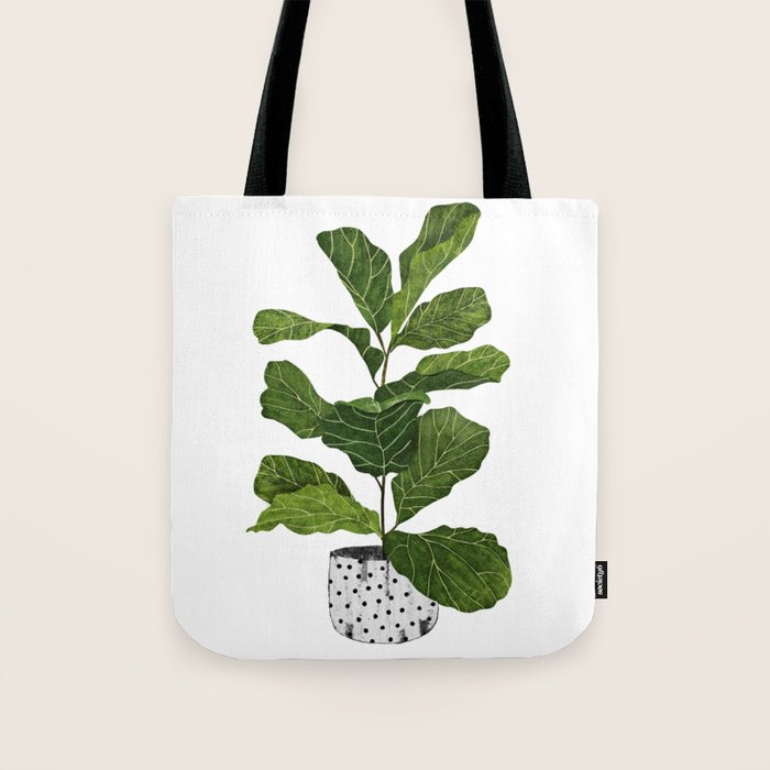 Fiddle leaf fig Tree Tote Bag Gallery Image 1