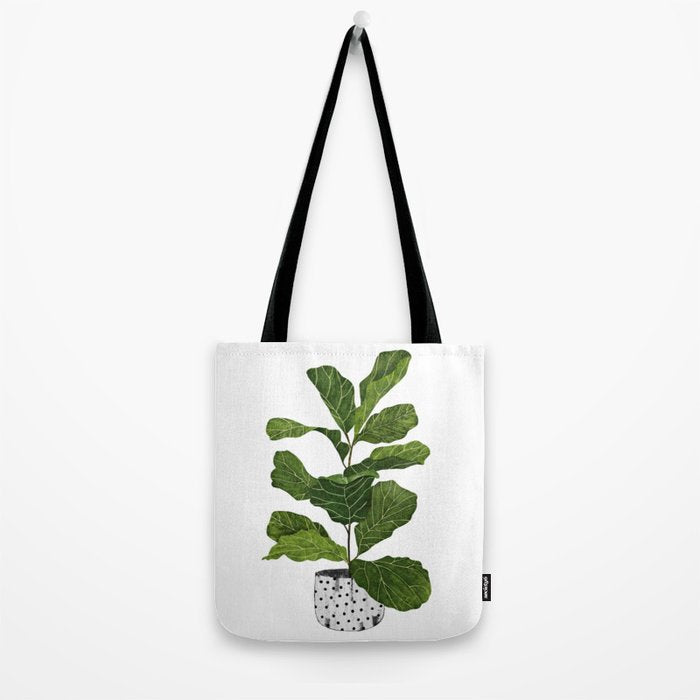 Fiddle leaf fig Tree Tote Bag Gallery Image 2