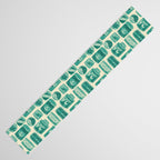 Vagabondâs Cupboard - teal and cream Table Runner Gallery Image 3