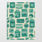 Vagabondâs Cupboard - teal and cream Poster Gallery Image 4