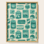 Vagabondâs Cupboard - teal and cream Serving Tray Gallery Image 1