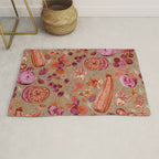 Garden Vegetables and Fresh Fruit in Mocha Mousse Rug Gallery Image 1