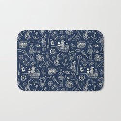 Pirate Play - Blue Bath Mat Gallery Image 1