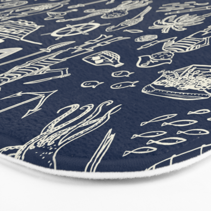Pirate Play - Blue Bath Mat Gallery Image 3