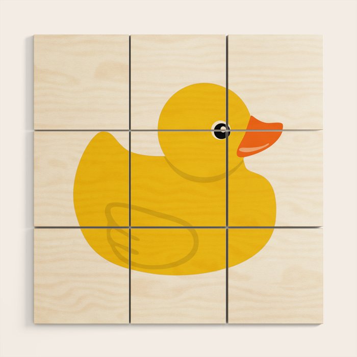 Yellow rubber duck Wood Wall Art Gallery Image 1