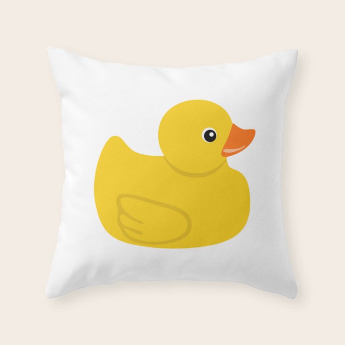 Yellow rubber duck Throw Pillow Gallery Image 6