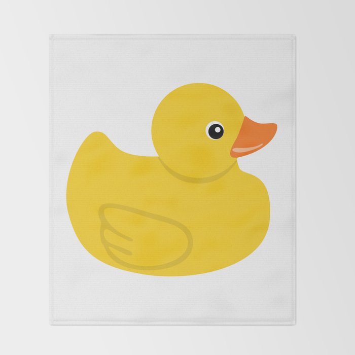 Yellow rubber duck Throw Blanket Gallery Image 2