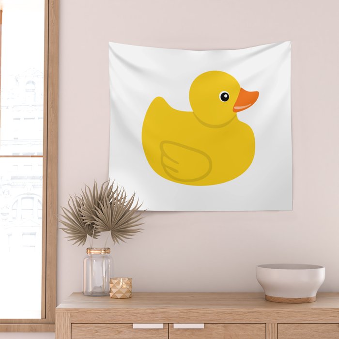 Yellow rubber duck Wall Tapestry Gallery Image 2