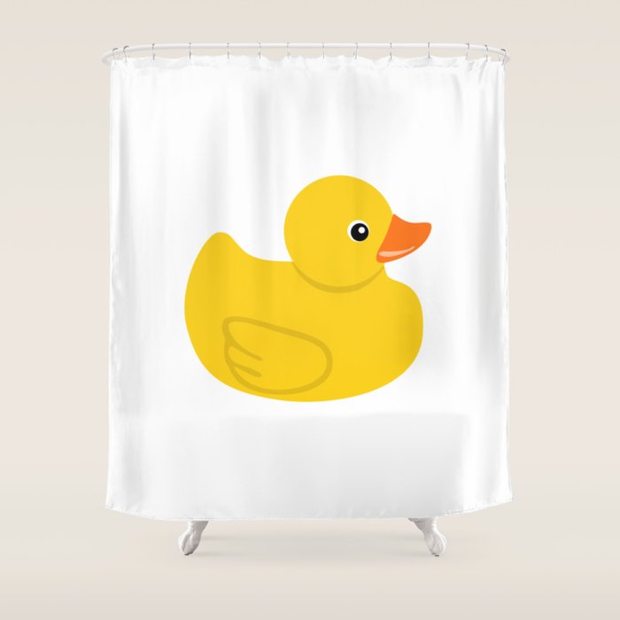 Yellow rubber duck Shower Curtain