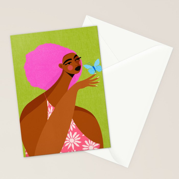 Butterfly Chats Stationery Card Gallery Image 2