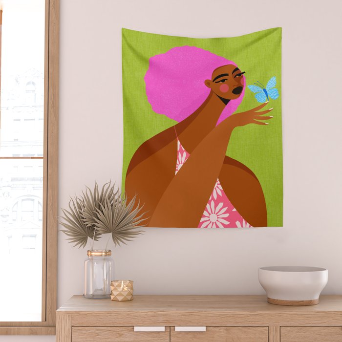 Butterfly Chats Wall Tapestry Gallery Image 2