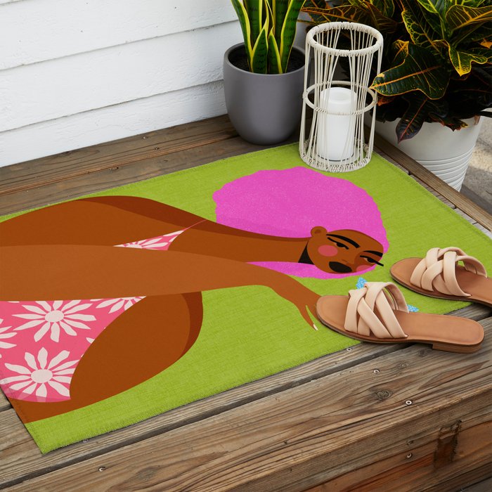 Butterfly Chats Outdoor Rug Gallery Image 2